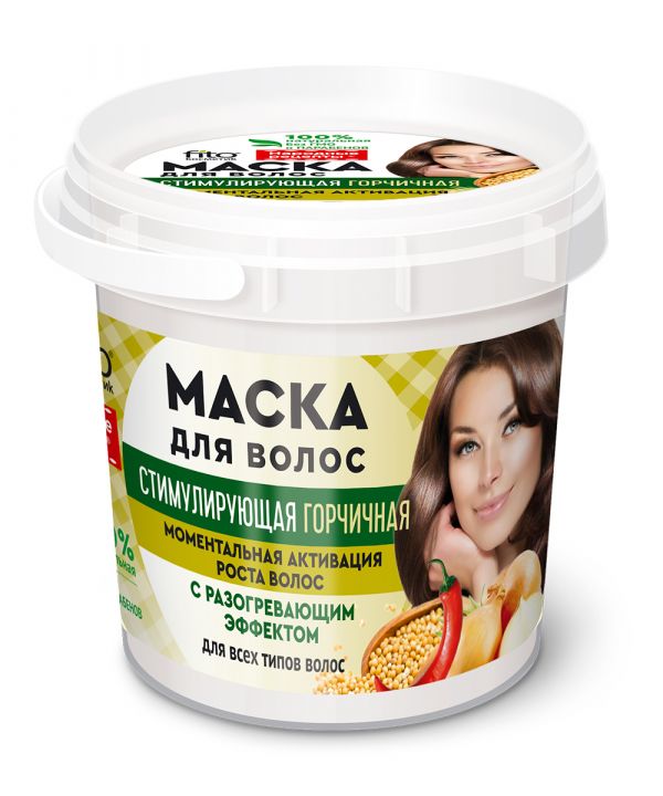 FITOcosmetic Folk recipes Hair mask Stimulating mustard (jar) 155ml
